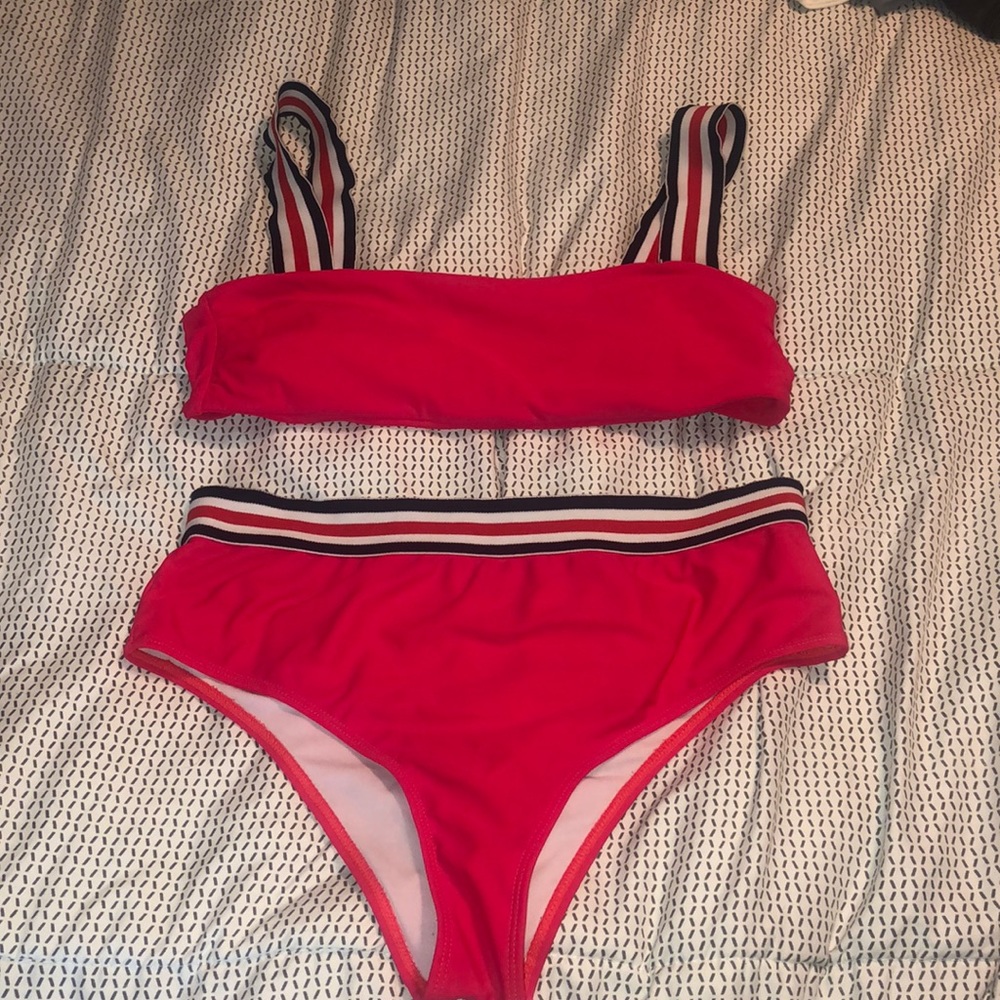 High waisted swim suit